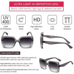 Oversized Classic Women Sunglasses (2 Pack) with Gradient UV400 Lenses for Driving & Outdoors - CH190C9LDSL $15.26