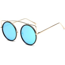 Aviator Men Women Clear Lens Sunglasses Metal Spectacle Frame Fashion Sunglasses - A - C818STUARTX $13.87