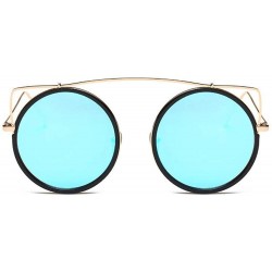 Aviator Men Women Clear Lens Sunglasses Metal Spectacle Frame Fashion Sunglasses - A - C818STUARTX $7.41