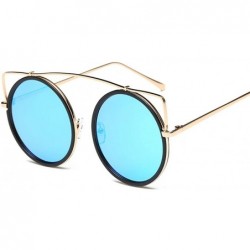 Aviator Men Women Clear Lens Sunglasses Metal Spectacle Frame Fashion Sunglasses - A - C818STUARTX $7.41