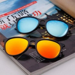 Round Vintage Sunglasses for Women Men Retro Round Design Polarized Sun Glasses - Black Frame Black Lens - C7196U4OQH4 $8.93