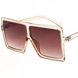 Oversized Oversized Sunglasses Women Men Gradient Lens Shades Sun Glasses Black Other - Tea - CW18YNDEXSA $17.22