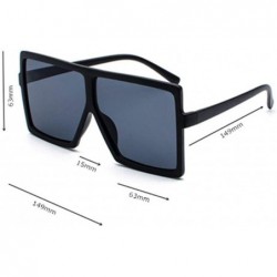 Oversized Oversized Sunglasses Women Men Gradient Lens Shades Sun Glasses Black Other - Tea - CW18YNDEXSA $10.70