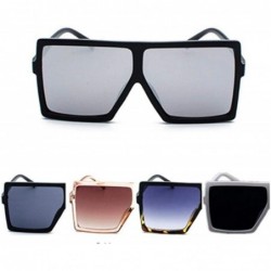 Oversized Oversized Sunglasses Women Men Gradient Lens Shades Sun Glasses Black Other - Tea - CW18YNDEXSA $10.70