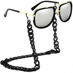 Square Neck Cord Strap Square Sunglasses Mens Outdoor Activities Keep Glasses On - Silver - CO18CYH8RXR $49.22