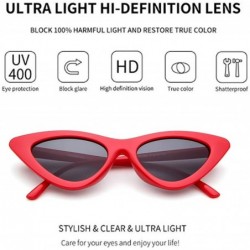 Oversized Cat Eye Sunglasses Vintage Mod Style Retro Kurt Cobain Sunglasses - Red Frame/Grey Lens - CL1887ZA6CO $8.85