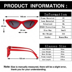 Oversized Cat Eye Sunglasses Vintage Mod Style Retro Kurt Cobain Sunglasses - Red Frame/Grey Lens - CL1887ZA6CO $8.85