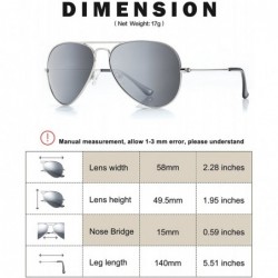 Round Aviator sunglasses polarized for men-women- 100% UVA/UVB protection - Silver - CC18EO7W8NW $34.41