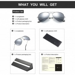 Round Aviator sunglasses polarized for men-women- 100% UVA/UVB protection - Silver - CC18EO7W8NW $34.41