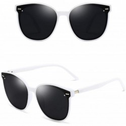 Oversized Polarized Sunglasses Protection Glasses Festival - White Grey - CF18TQKCL9Z $32.87