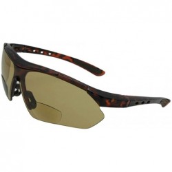 Rimless Semi Rimless Sports Bifocal Sunglasses B16 - Brown/Brown Black Pads - C518IA8KCUE $15.37