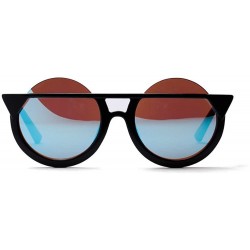 Goggle Glasses- Fashion Men Womens Retro Vintage Round Frame UV Sunglasses - 9899d - CH18ROYQ29I $17.41