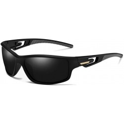 Sport Unisex Tr90 Polarized Sports Sunglasses for Cycling Fishing Driving UV 400 - Black/Grey - CX1960YR77E $19.31