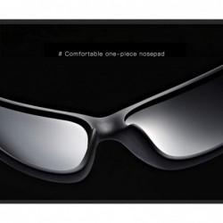 Sport Unisex Tr90 Polarized Sports Sunglasses for Cycling Fishing Driving UV 400 - Black/Grey - CX1960YR77E $7.83