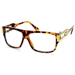 Aviator Classic Retro Double Hinged Clear Lens Aviator Glasses (Tortoise) - CG11KI3KU2J $9.36