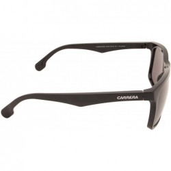 Rectangular Plastic Rectangular Shallow Sunglasses 56 0807 Black (M9 gray polarized lens) - C4183O03RLD $37.59