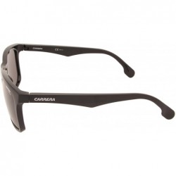 Rectangular Plastic Rectangular Shallow Sunglasses 56 0807 Black (M9 gray polarized lens) - C4183O03RLD $37.59