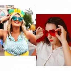 Rimless Heart Shaped Rimless Sunglasses One Pieces Transparent Candy Color Frameless Glasses Love Eyewear - Green - CU18EXYG7...