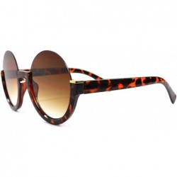 Round Retro Fashion Designer Stylish Tortoise Gradient Lens Round Womens Sunglasses - CF18024CO6N $11.97