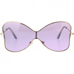 Butterfly Womens Bow Shape Butterfly Diva Shield Funk Designer Sunglasses - Purple - CP1827M4A4T $13.06