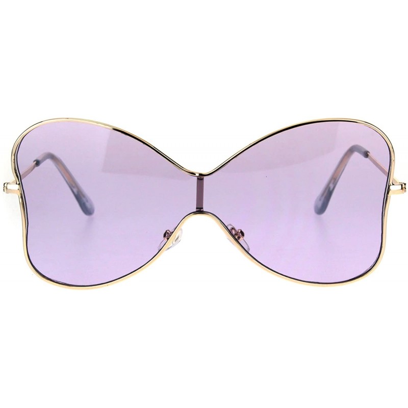 Butterfly Womens Bow Shape Butterfly Diva Shield Funk Designer Sunglasses - Purple - CP1827M4A4T $13.06