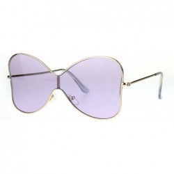 Butterfly Womens Bow Shape Butterfly Diva Shield Funk Designer Sunglasses - Purple - CP1827M4A4T $13.06