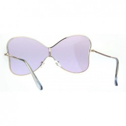 Butterfly Womens Bow Shape Butterfly Diva Shield Funk Designer Sunglasses - Purple - CP1827M4A4T $13.06