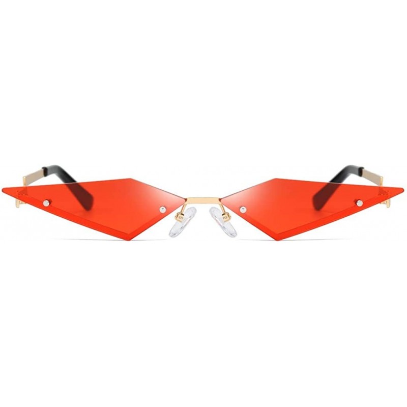 Cat Eye Fashion Irregular Man Women Cat Eye Sunglasses Vintage Glasses - Red - CL196WUEQ26 $10.85