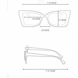 Rectangular Adult Irregular Eye Sunglasses-Retro Eyewear Fashion Radiation Protection - E - C318OA5Q27U $10.24
