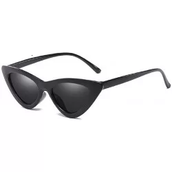Goggle Cute Sexy Retro Cateye Sunglasses for Women Clout Goggles Candy Colors - Black - C718SIDH39H $17.30