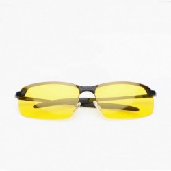 Oversized Semi Rimless Polarized Sunglasses Women Men Retro Oversized Sun Glasses - Black - C118OQMQG7H $11.68