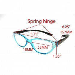 Sport Lightweight Plastic Hanging Reading Glasses Free Pouch SPRING HINGE - Crystal Blue - CN17YIT09GT $14.07