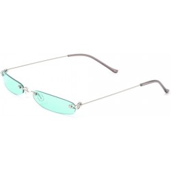 Rimless 2019 Chic Sunglasses Vintage Fashion Small Lens Women Men UV400 Brand Designer - 2 - C118X4AR7TU $9.61