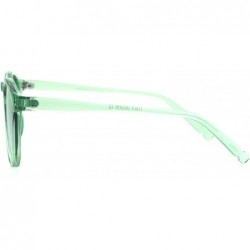 Round Hippie Pop Color Horned Keyhole Plastic Retro Sunglasses - Green - C1185OR25N8 $12.44
