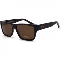 Rectangular Men Rectangle UV400 Polarized Protection Lens Acetate Great Quality Sunglasses - Demi - CM12NU7CHZN $25.50