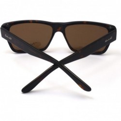 Rectangular Men Rectangle UV400 Polarized Protection Lens Acetate Great Quality Sunglasses - Demi - CM12NU7CHZN $25.50