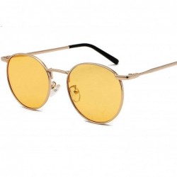 Round Fashion Men Women Luxury Vintage Mirrors Sun Glasses Retro Classic Metal Lenses Round Polarized Sunglasses - 2 - CF198A...