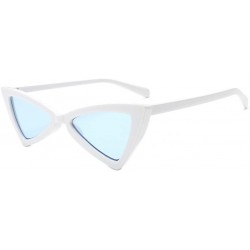 Cat Eye Women Vintage Cat Eye Frame Shades Acetate Triangle Frame UV Glasses Sunglasses (C) - C318ROIEIC9 $8.96