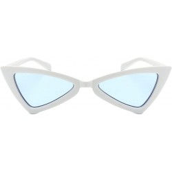 Cat Eye Women Vintage Cat Eye Frame Shades Acetate Triangle Frame UV Glasses Sunglasses (C) - C318ROIEIC9 $8.96