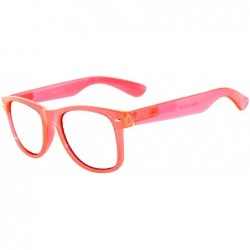 Wayfarer Classic Vintage Clear Lens Sunglasses Red Frame Stylish OWL - CQ11V31HLG3 $18.26