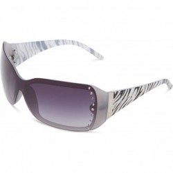 Oversized Women's U211 Shield Sunglasses - 70 mm - Silver - CY11BVEJ3YP $28.86