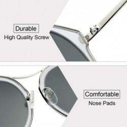 Oversized Cat Eye Mirrored Polarized Sunglasses for Women - Fashion Cat Eye sunglasses for Driving 100% UV400 Protection - CI...