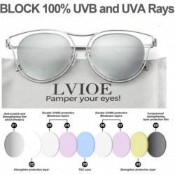 Oversized Cat Eye Mirrored Polarized Sunglasses for Women - Fashion Cat Eye sunglasses for Driving 100% UV400 Protection - CI...