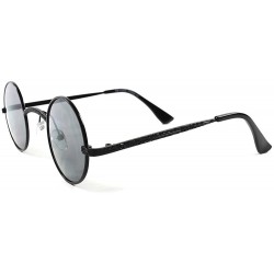 Round Black Classic Vintage Retro Fashion Hippie Lennon Mens Womens Round Sunglasses - C01802O5WI7 $23.54