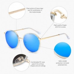 Cat Eye Cateye Women Sunglasses Polarized UV Protection Driving Sun Glasses for Fishing Riding Outdoors - 1001- Blue Lens - C...