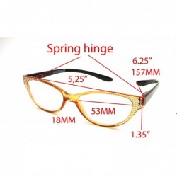 Sport Lightweight Plastic Hanging Reading Glasses Free Pouch SPRING HINGE - Crystal Borwn - C417YIRQU9L $14.68