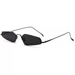 Goggle Personality Metal Sunglasses Fashion Hipsters Sunglasses Women - Black - CT18U0G8KKH $35.64