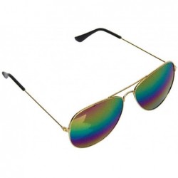 Goggle Fashion UV Protection Glasses Travel Goggles Outdoor Metal Frame Sunglasses Sunglasses - Gold Multicolor - C418Q8RCWDN...
