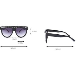 Oval Sunglasses Flat Top Sunglasses Crystal Luxury Rhinestone Oversized glasses for Women Vintage Shades UV400 - CA18NY007Y0 ...
