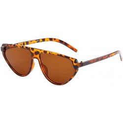 Sport Unisex Vintage Eye Sunglasses Plastic Sunglasses Retro Eyewear Fashion Radiation Protection - Brown - CX18UNERUZD $7.24